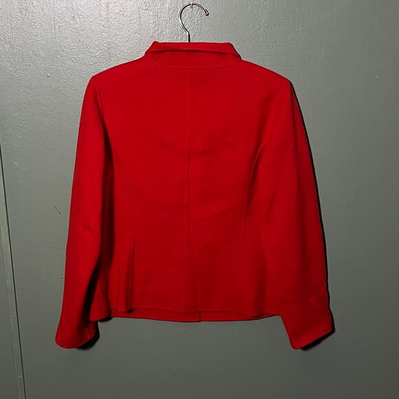 Talbots Classic Red Wool Blend Blazer Jacket Size 8 - Picture 3 of 3